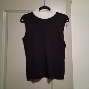 Calvin Klein Black Muscle Tee with White Collar